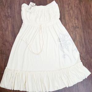 Strapless Ivory Dress size Large NWT
